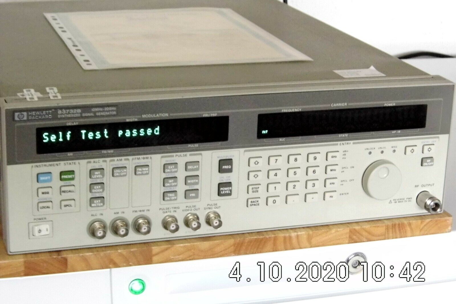 Agilent HP 83732B 1E1,1E8 20GHz Synth. CW Generator Cal w/data, 3 in stock. Agilent HP 83732B 1E1,1E8 20GHz Synth. CW Generator Cal w/data, 3 in stock.
